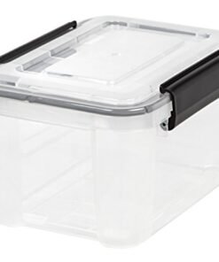 IRIS USA UCB-XS 6.5 Quart WEATHERTIGHT Storage Box, qt, Clear