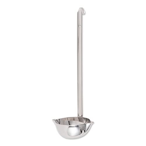 RSVP International Endurance Canning Collection Non-Reactive 18/8 Stainless Steel, Dishwasher Safe, Ladle, 13-1/2"