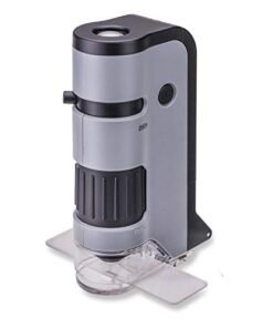 Carson MicroFlip 100x-250x LED and UV Lighted Pocket Microscope