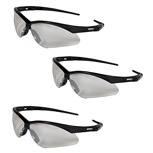 Jackson Safety V30 25685 Nemesis Safety Glasses 3000357 (3 Pair) (Black Frame with Indoor/Outdoor Lens)