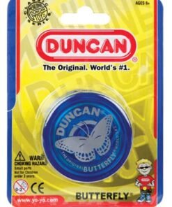 Duncan Toys Butterfly Yo-Yo, Beginner Yo-Yo with String, Steel Axle and Plastic Body, Blue