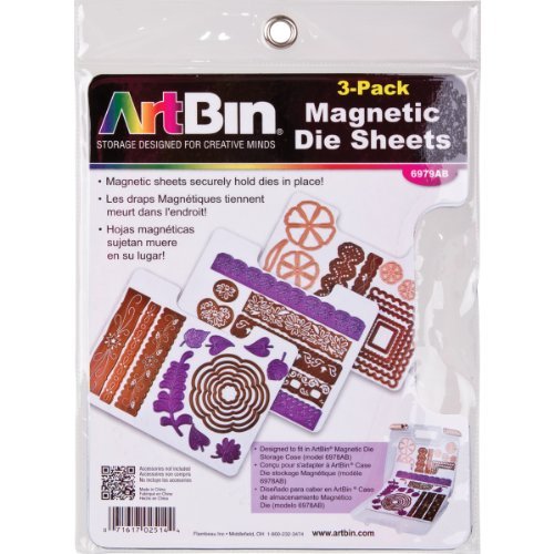 ArtBin 6979AB DIE Cut MAGENTIC STOAGE Sheets Refills 3PK, 0, 3 Count